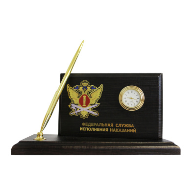 Письменный прибор «ФСИН» с часами