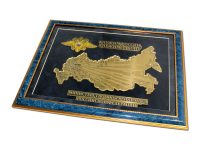 Панно-карта «МВД РФ. Служа закону — служим народу»