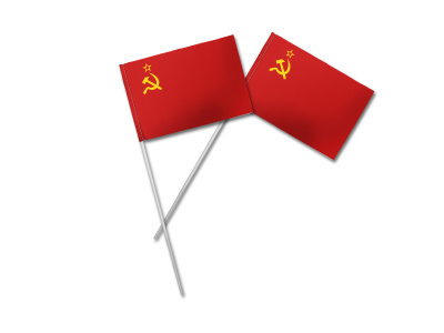 Флажки на пластиковой трубке-штоке