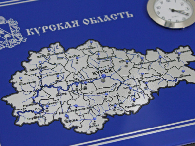 Панно с часами «Курская область»